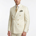 Men’s Standard Fit 2-Piece Suit – Double Breasted Six Buttons Wedding