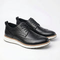 Men’s Lace Up Brogue Shoes – Textured Low Top Style