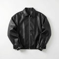 Men’s Oversized Faux Leather Jacket – Relaxed Fit