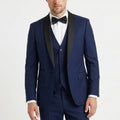 Men’s Tailored Fit 3-Piece Solid Colour Suit – Single Breasted One Button Wedding