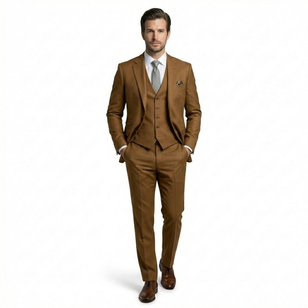 Men’s Single Breasted Suit Set – Tailored Notch Lapel