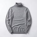 Men’s Turtleneck Knit Sweater – Slim Fit Ribbed Long Sleeve